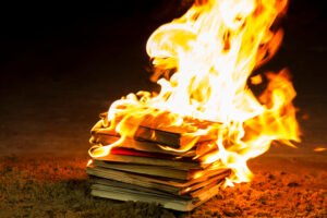 burning books