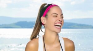 Woman smiling from a coregasm