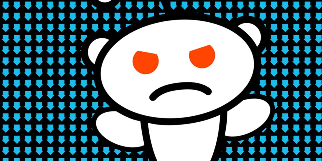 Reddit "Snoo" expressing anger